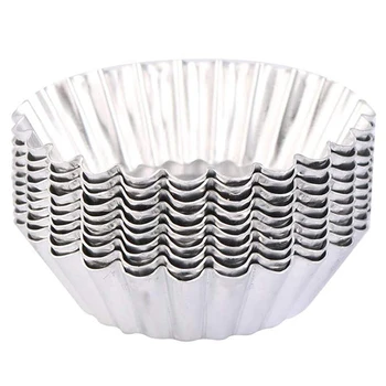 

Flower Cake Egg Tart Cupcake Cake Cookie Mold Tin Baking Tool Baking Cups Mold Cookie Pudding Mould Baking Tools 100Pcs