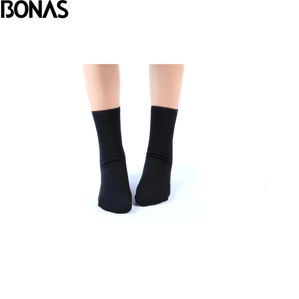 BONAS женские теплые гольфы большие размеры 32 см зимние длинные для девушек|Чулки| |