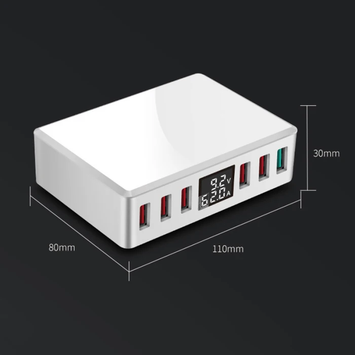 QC 3,0 быстрое зарядное устройство USB 6 портов адаптер настенный Концентратор Зарядное устройство IJS998