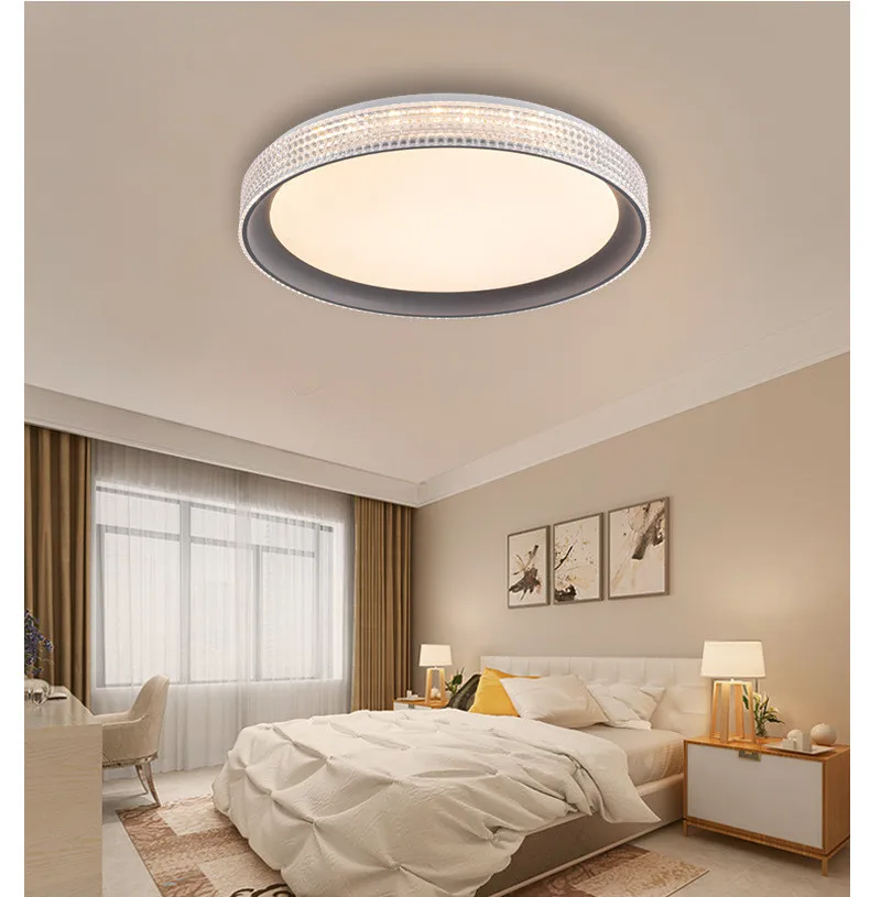 Simple three proof ceiling lamp LED porch room lamp household warm atmosphere circular bedroom lamp