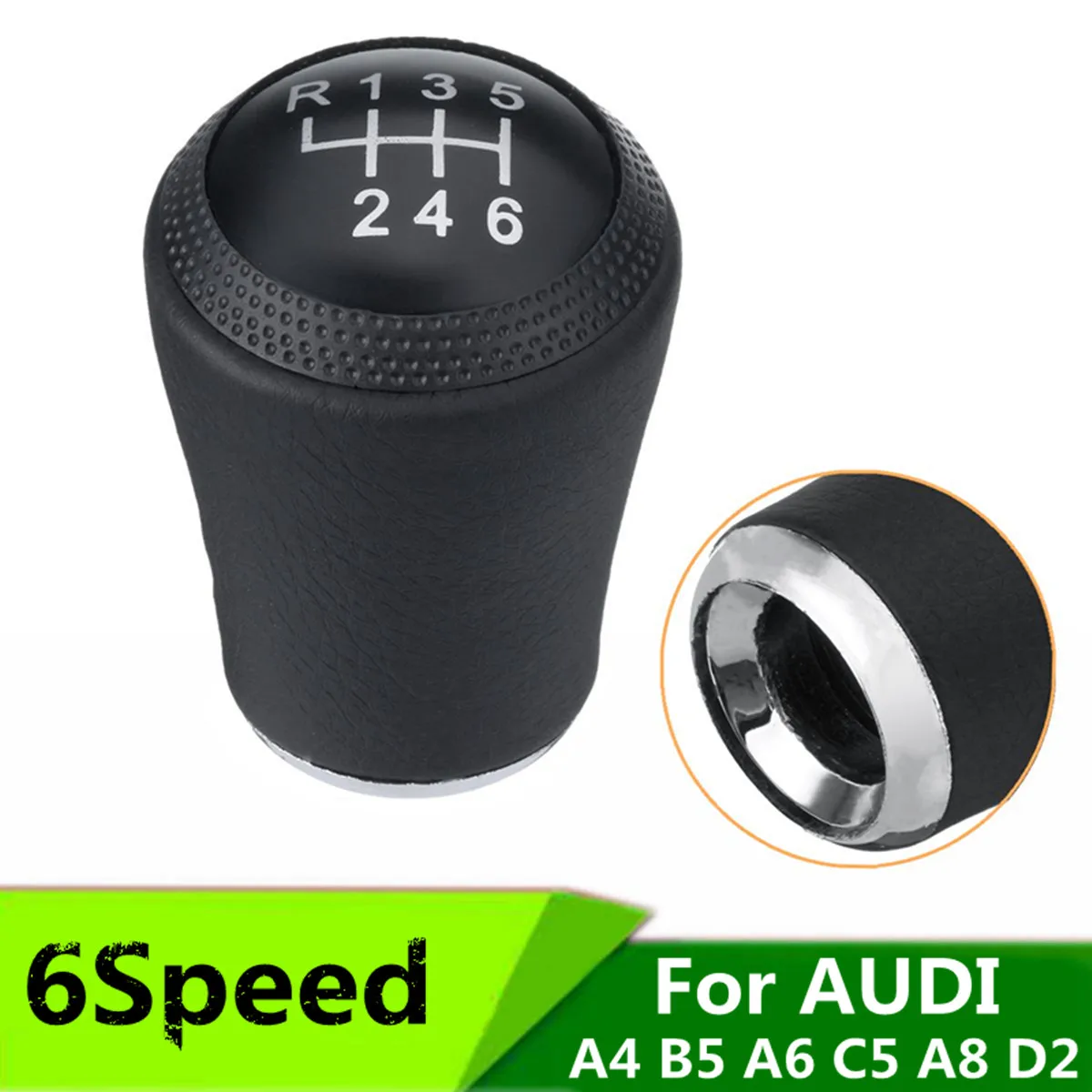 

5/6 Speed Car Manual Gear Shift Knob Shifter Lever Stick Knob For Audi A4 B5 A6 C5 A8 D2 1995-2006