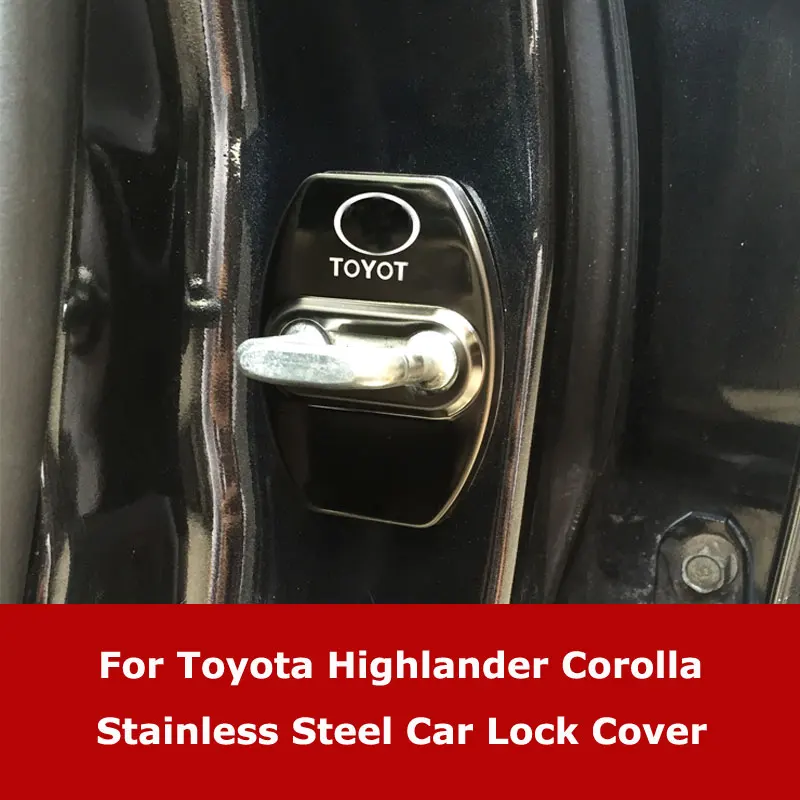 Крышка дверного замка автомобиля из нержавеющей стали для Toyota Highlander Prado YARiS Corolla 07-13 защитные чехлы автомобильные аксессуары