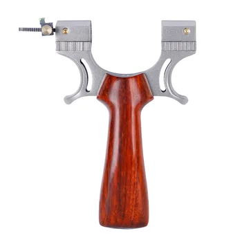 

New High Quality Stainless Steel Slingshot Precision Shooting Strong Wooden Slingshot Hunting Competition with Rubber Band