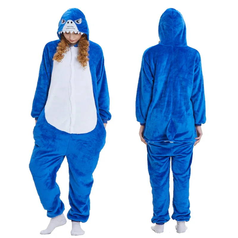 

One-piece Pajamas Lovers Flannel Fabric Cartoon Autumn Winter Style Polyester Fabric Casual Comfortable Breathable Home Wear