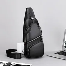 Новая сумка на плечо, кожа, Мужская модная деловая повседневная спортивная нагрудная сумка, многофункциональный на открытом воздухе Дорожная сумка диагональ посылка