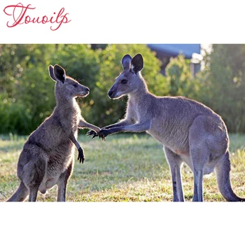 

TOUOILP DIY Full Square/round 5D Diamond Painting kangaroo 5D DIY Diamond Embroidery Cross Stitch Rhinestone Mosaic Home Decor