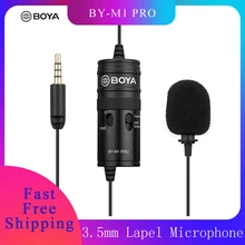 BOYA BY-M1 Pro çok yönlü yaka mikrofonu mikrofon tek saç tokası-on kondenser mikrofon Smartphone DSLR kamera ses