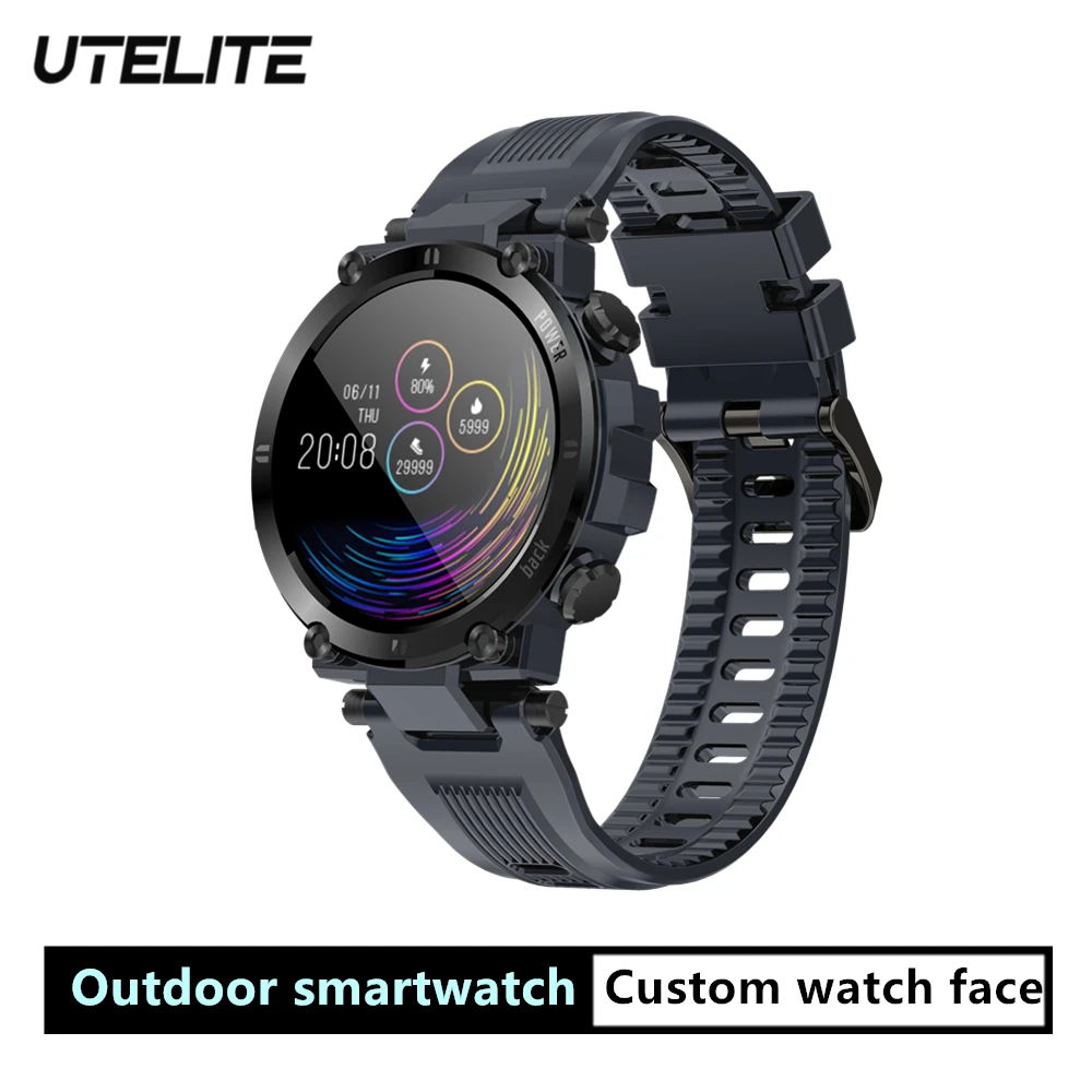 UTELITE D13 Outdoor Smart Watch 1.3inch Screen Heart Rate IP68 Waterproof Men's Watches Women Custom Face Fitness tracker |