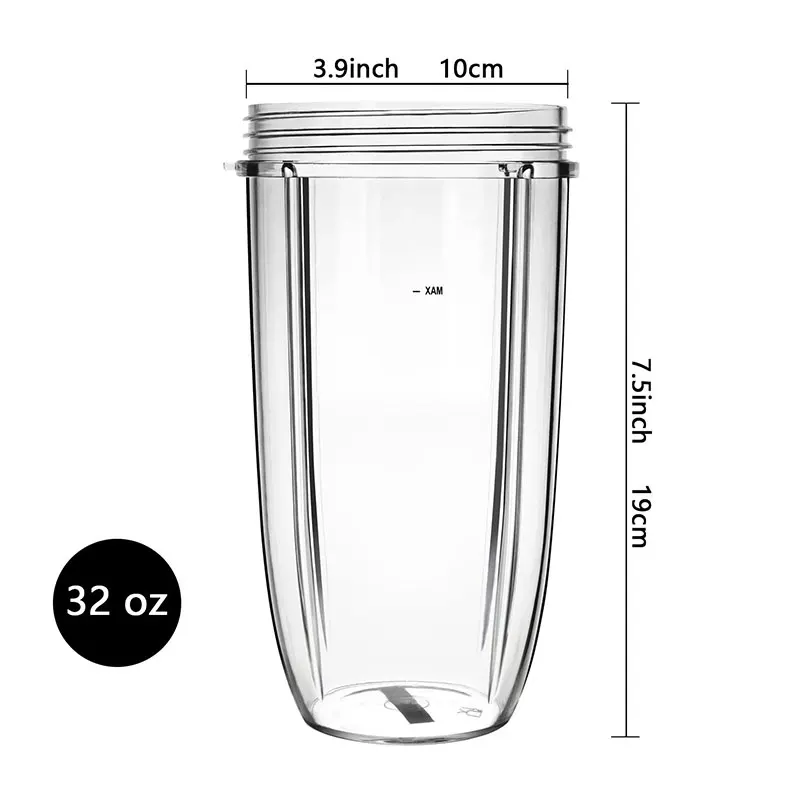 Запасные части для чашки 32 унции Nutri Bullet 600 Вт/Pro 900 Вт высокоскоростной блендер