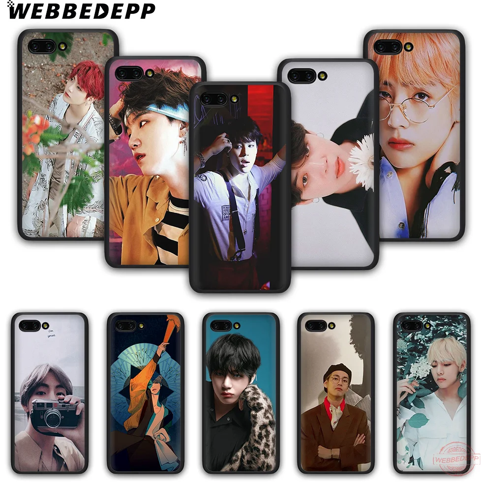 Модный мягкий силиконовый чехол для телефона WEBBEDEPP Jimin Suga RM Honor 6A 7X 8X 8C 8A 9 9X 10lite Note10