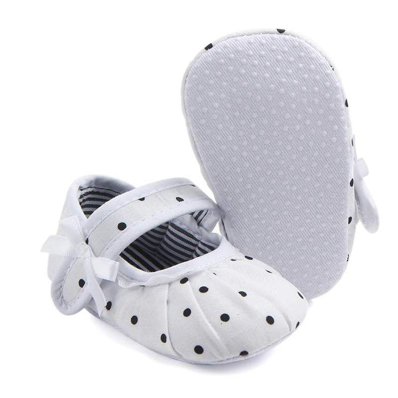 Милая парусиновая обувь для новорожденных девочек с мягкой подошвой; нескользящая обувь для первых шагов; для детей 0-18 месяцев