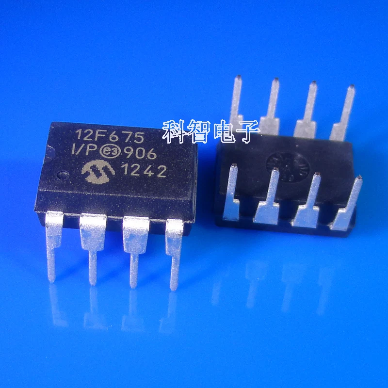 100% Новинка и оригинал 1 шт./лот PIC12F675-I/P 12F675 DIP8 8 | Электроника