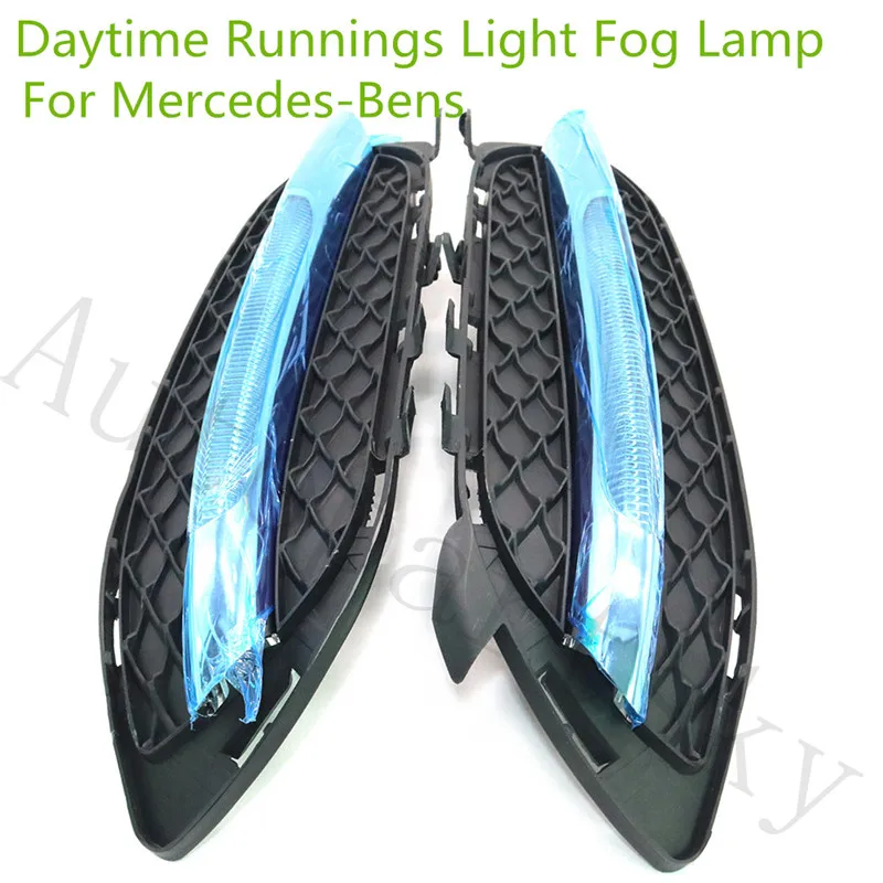 

Pair LED Daytime Running FogLight Lamp For Mercedes W212 E250 E300 E350 09-13