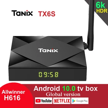 

Tanix TX6S Android 10.0 Allwinner H616 TV Box 4GB 64GB 2.4G 5G Wifi Quad Core BT 4.0 HDR 6K TX6 Set Top Box pk T95 Android 10.0