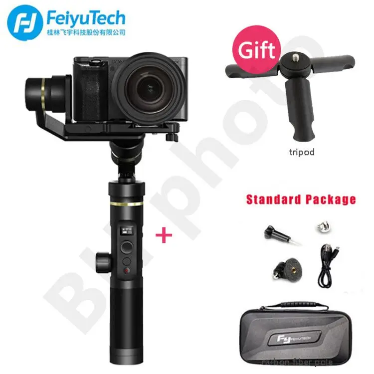 Feiyutech G6 Плюс/G6 Max 3-осевой Карманный стабилизатор для экшн-Камеры Gopro hero DJI Osmo экшн Камера sony a6000 PK Zhiyun Crane M2 - Цвет: G6 plus standard box