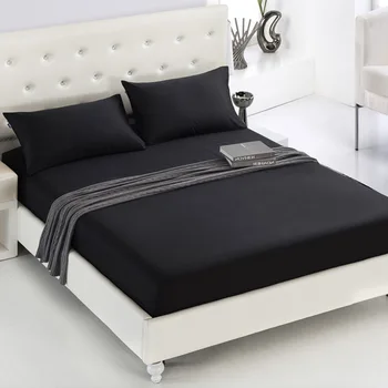 

180*200cm Solid color Mattress Cover Bed Mattress Protector Pad Fitted Sheet Style Separated Water Bed Linens with Elastic Queen