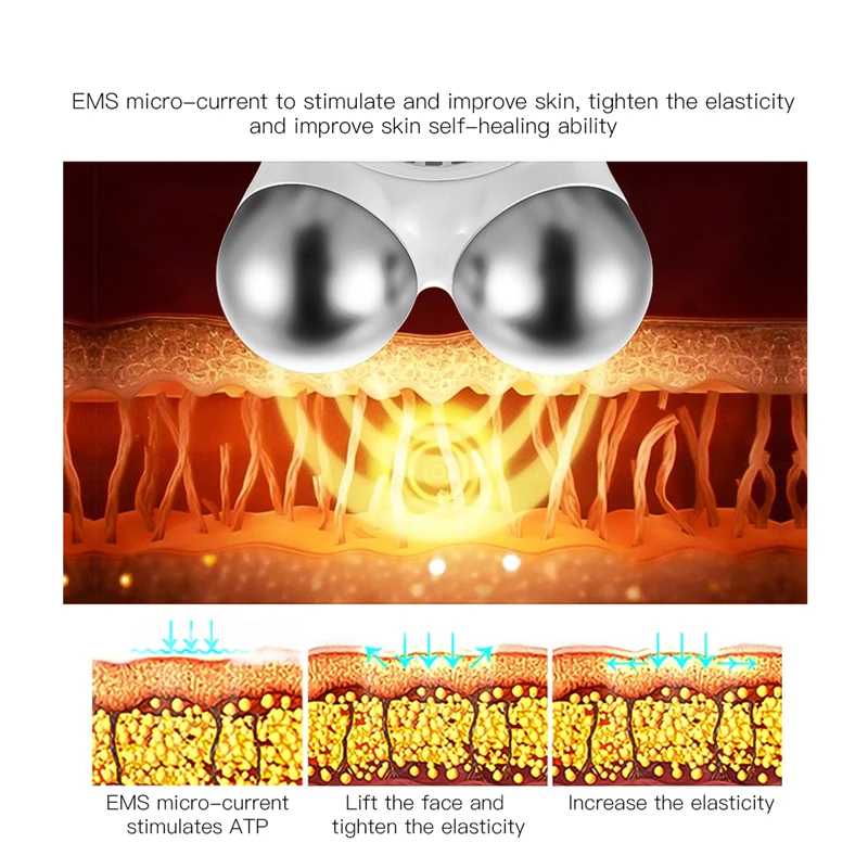 Мини микропоток EMS уход за кожей лица Лифт машина подтяжки кожи омоложения Spa USB перезаряжаемые для удаления морщин Красота Массажер
