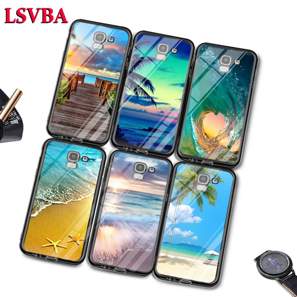 Морские волны пляжа для Samsung Galaxy J2 J3 J4 J5 J6 J7 плюс Core 2018 2017 2016 Супер Яркий глянцевый