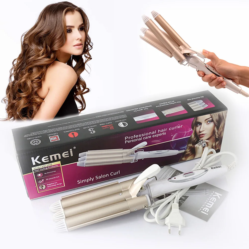 

Kemei Professional hair care & styling tools Curling hair curler Wave Hair styler curling irons Hair crimper krultang iron 3