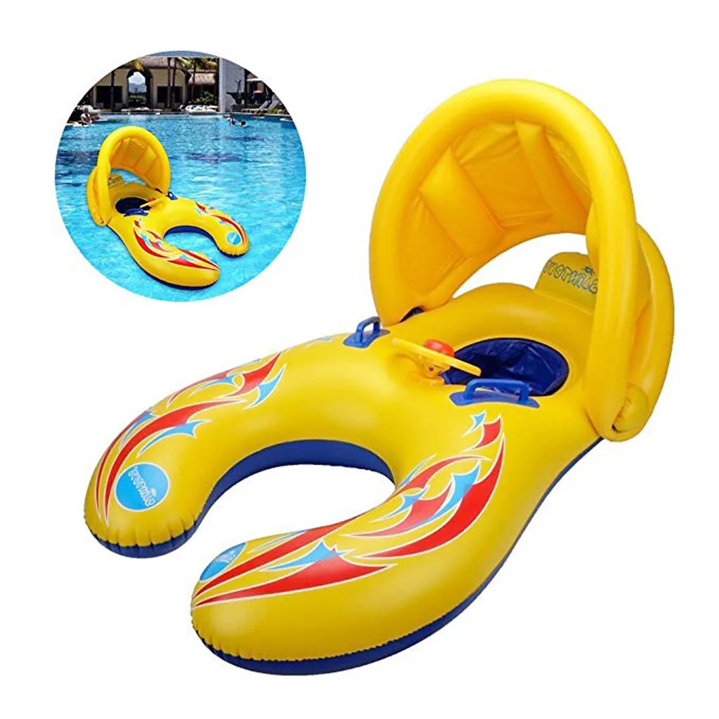 Mother Child Inflatable Ring Swimming Circle Baby Float Double Swimming Pool Accessories Inflatable Wheels Swimtrainer Circles