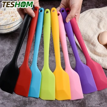 

TESHOM Silicone Spatula, Baking Scraper for Cake Decorating, 10.6inch Big Size Baking Tools