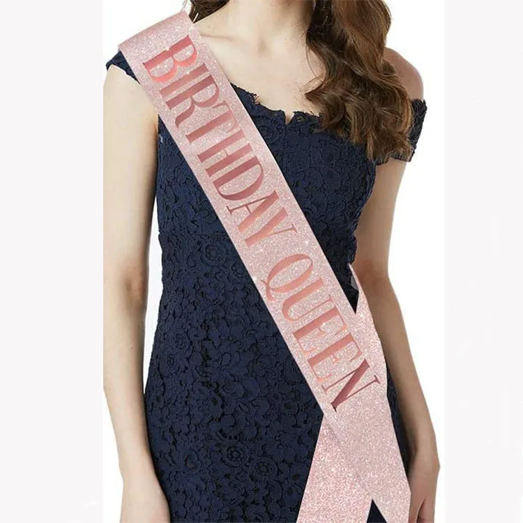 rose gold birthday sash