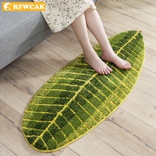 RFWCAK 3D зеленый листовой ковер для гостиной, входной коврик, коврик для кухни, коврик для спальни, коврик для дома