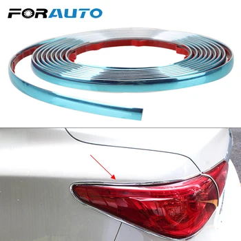 

FORAUTO Car Side Door Chrome Strip Moulding Decoration Car Rearview Mirror Bumper Protector Tape Anti-rubbing Self Adhesive