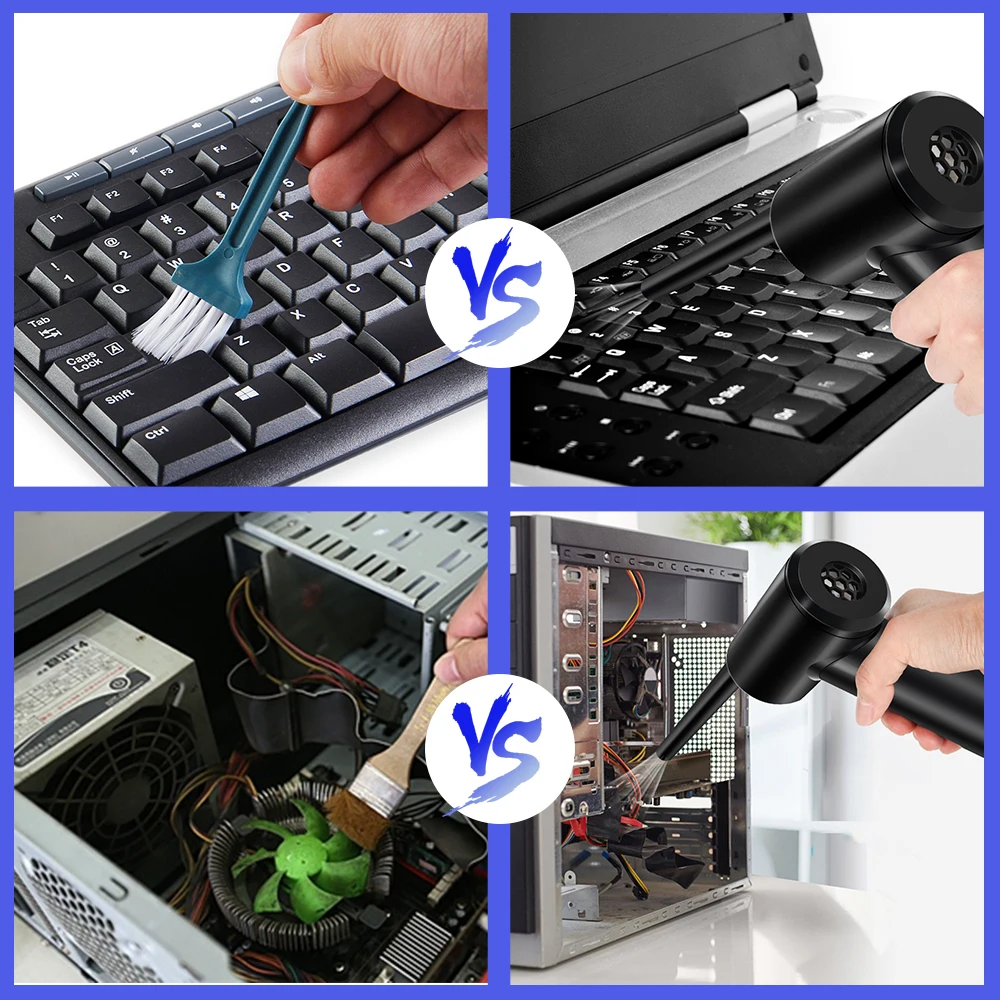 2-in-1 Cordless Electric Air Duster Blower Vacuum for Cleaning Computer Keyboard – 120 Degree Rotation, Replaces Canned Air Spray Cleaner Description Image.This Product Can Be Found With The Tag Names Computer cleaners, Computer Office, Electric air duster blower
