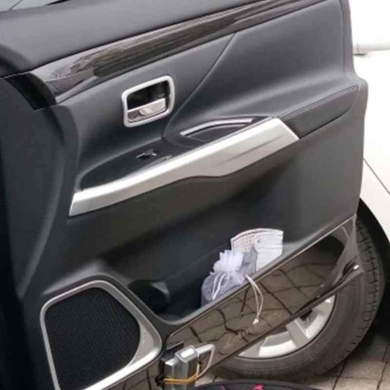 Автомобильный чехол для Mitsubishi Outlander 2013- АБС пластик внутренняя дверь подлокотник декоративная планка отделка 4 шт