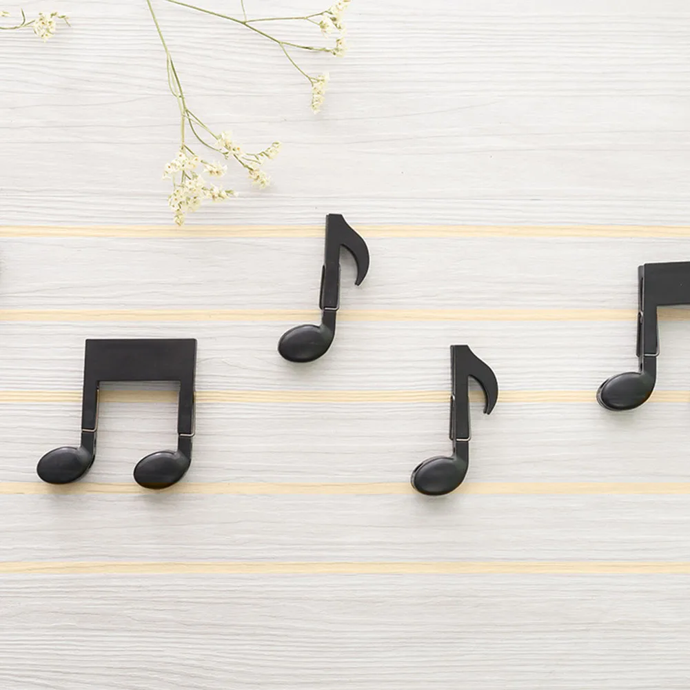 

2PCS File DIY Paper Holder Food Bag Gift Clip Musical Notes Binder Clothespins Photo Peg Craft Home Decor Sealing Book Stand