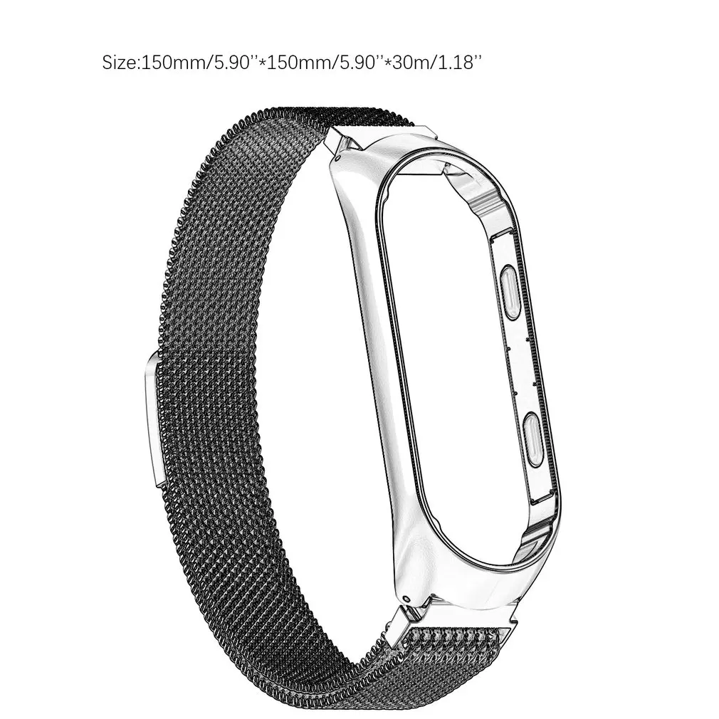 Смарт-часы с металлической рамкой, наручные часы для Xiao mi Band 4/3 mi Band 4, умный браслет, ремешок, смарт-кольцо, 5 цветов