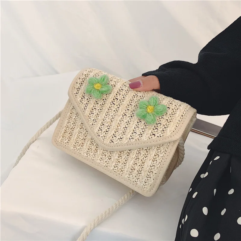 

Ethnic-Style Flax Cherry Strawberry Creative Handmade Crossbody Bag Summer Hot Selling Beach Bag Woven Bag