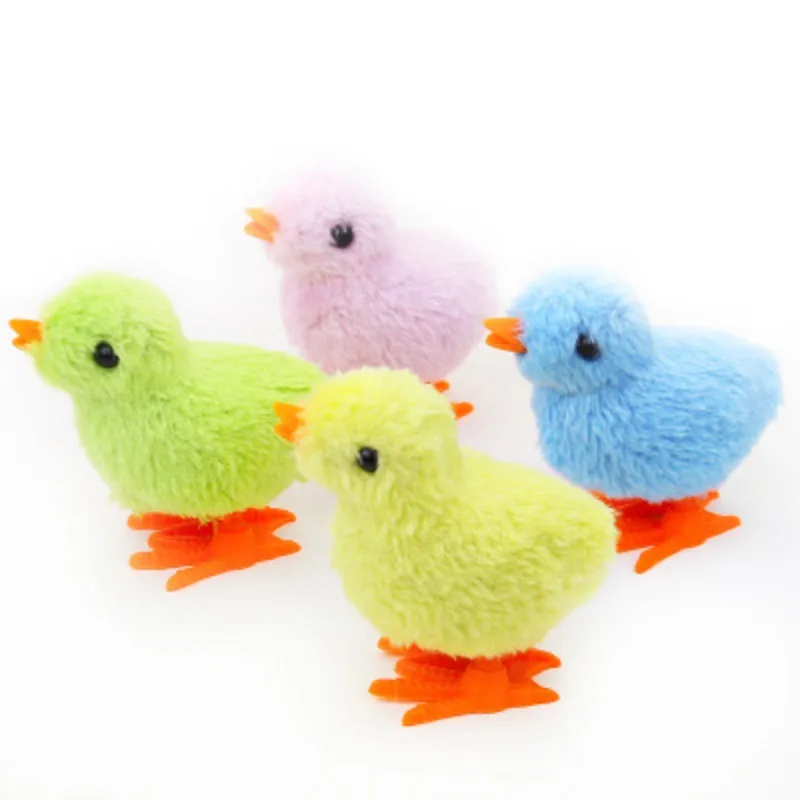 

Hot selling wind-up clockwork chick mini Puzzle high imitation chick toy jumping chicken children toy cute animal doll