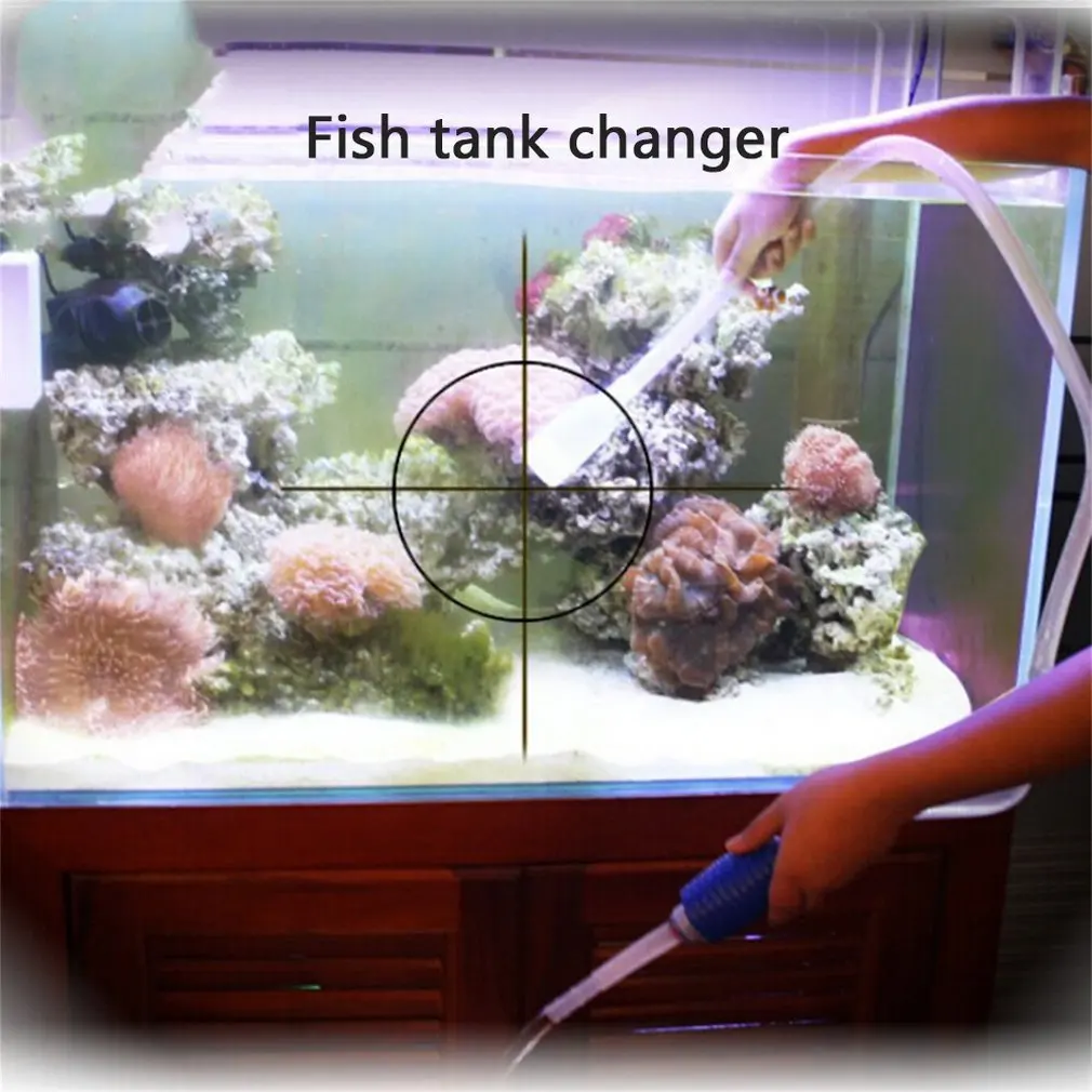 1.8m Aquarium Manual Cleaner Tool Siphon Gravel Suction Pipe Filter Fr Fish Tank Vacuum Water Change Pump Tools Unique