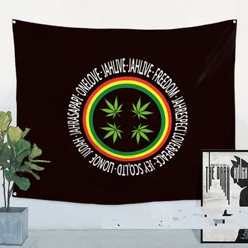 

Bob Marley Retro Poster Jamaican Reggae Rock Music Flag Banner Tapestry Mural Bar Cafe Bedroom Background Decor Cloth