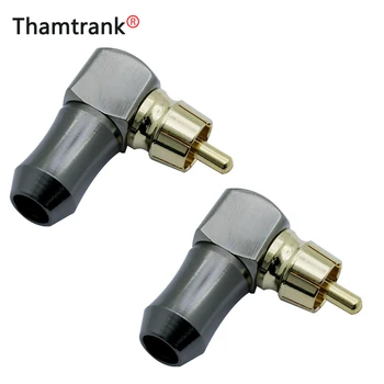 

1PC Gold plated Right Angle RCA Male Plug Audio Video Connector Soldering