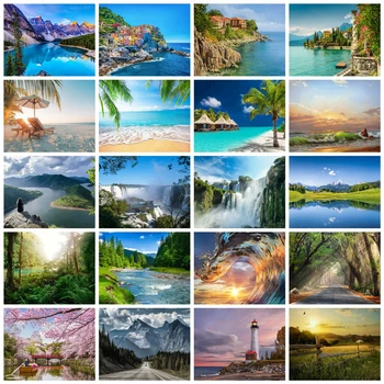 

JHLJIAJUN Painting By Numbers Sea Scenery Drawing On Canvas HandPainted Art Gift DIY Picture Kits Home Decoration
