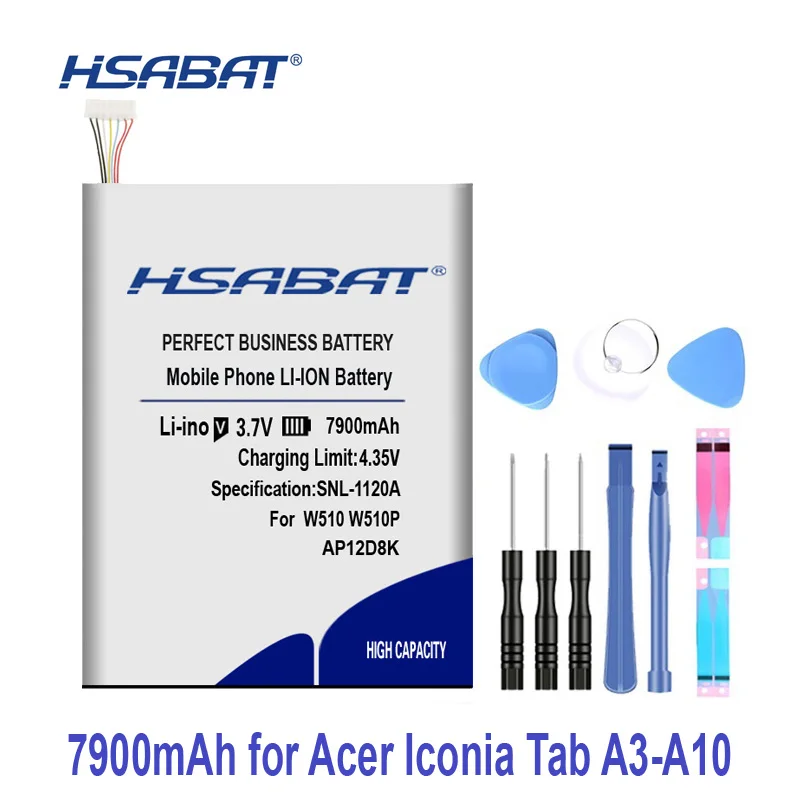 HSABAT 7900 мАч AP12D8K батарея для acer Iconia Tab A3-A10 A3-A11 W510 W510P