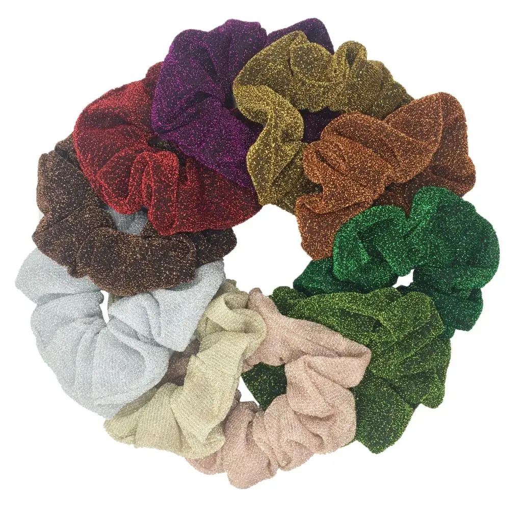 PJ057-E-10PCS 10 шт./партия мягкий шифон бархат резинка для волос хвостик цветочный сцепление петля держатель эластичные волосы группа связей аксессуары leopard - Цвет: PJ057-E-10PCS