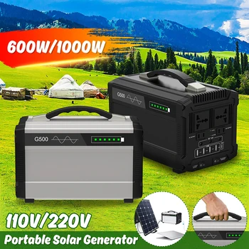 

600W/1000W 80000/120000mAh LCD Solar Power Storage Generator Inverter Outdoor UPS Pure Sine Wave Power Supply USB Energy Storage