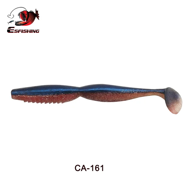 ESFISHING Quality Artificial Bait Spiner Wobbler Shad 100mm125mm For Pike Bass T Tail Jigging Pesca Soft Fishing Lure CA161