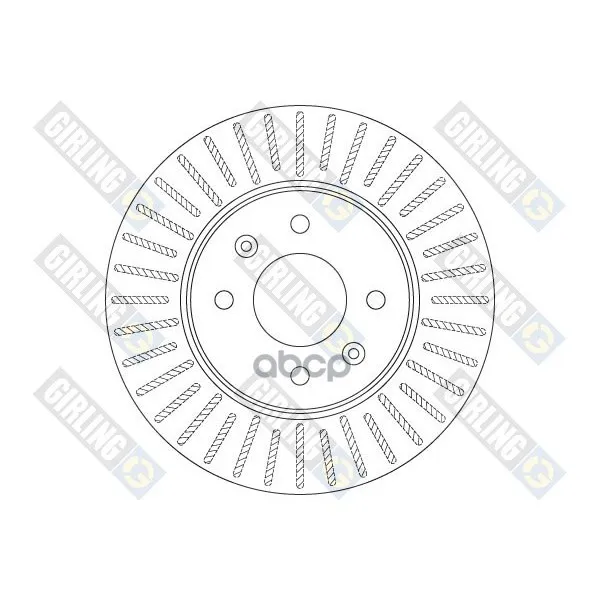 Диск Тормозной Hyundai Solaris 10-/Kia Rio Iii 11- Передний D256мм. 6061981 Girling арт. 6061981