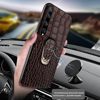 

LANGSIDI Magnetic case For xiaomi mi 10 pro 5g CC9 9lite 9 T A3 back cover With finger ring For Redmi k30 pro note 8 7 A2 lite