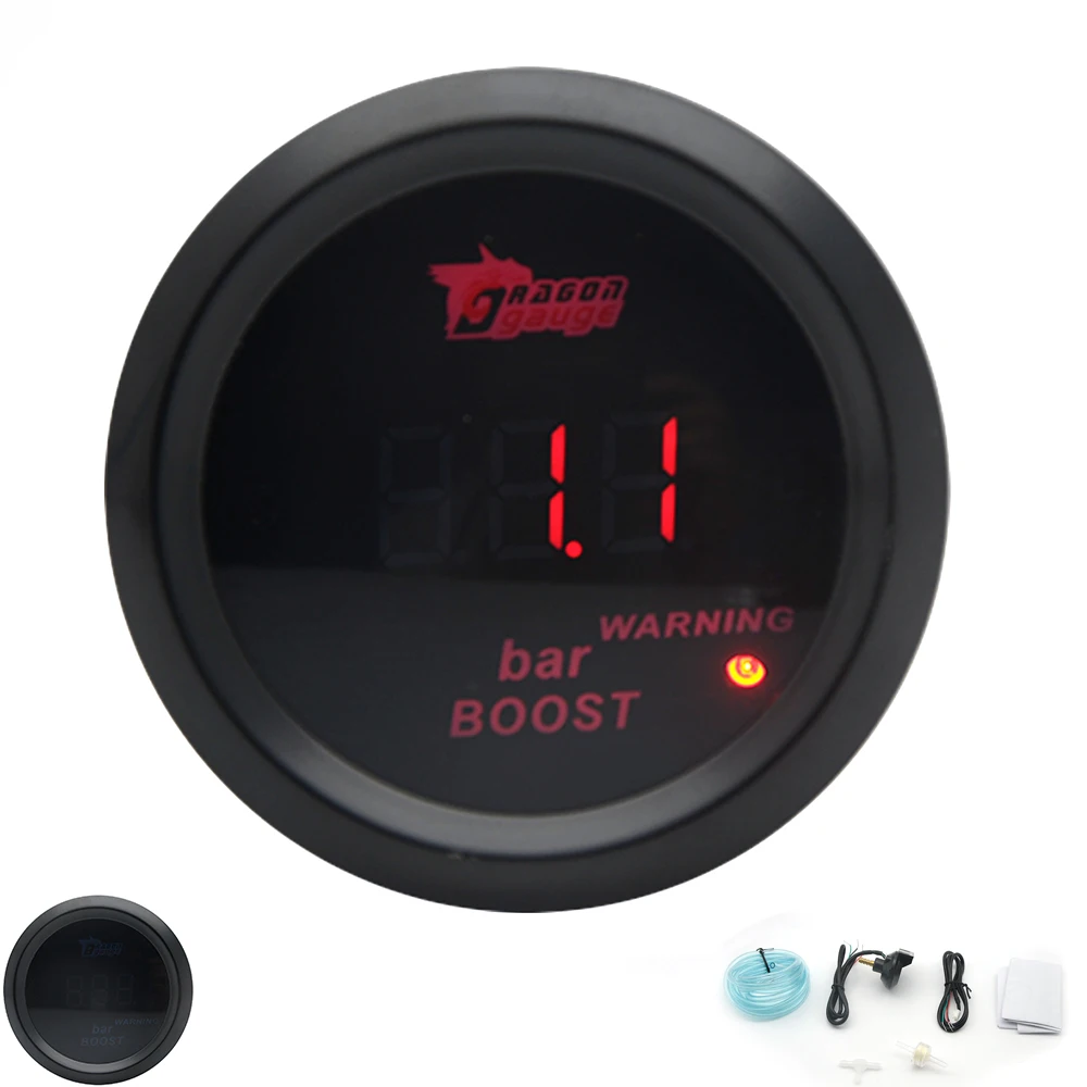 Чехол DRAGON GAUGE BAR 52 мм Boost Turbo Gauge Digital Red led Black|Измерители наддува| |