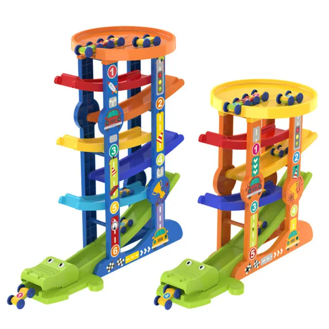 US $15.14 6 Track Scooter Kids Cars Toys Slide Rail Car Early Educatioal Track Gliding Rail Car Kids Steam Ra