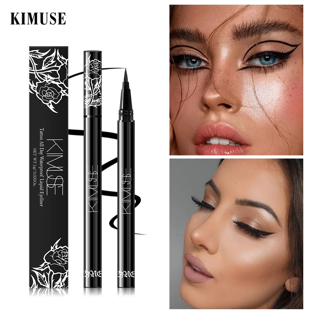 

KIMUSE Professional Waterproof Liquid Eyeliner Pen 24 Hours Long Lasting Water-Proof Eye Liner Pencil Tattoo Makeup Cosmetics