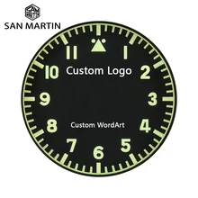 San Martin Custom Watch Logo Customize Dial Service Text Motto Anniversary Word Art Birthday Etc Case Back Laser Private Custom