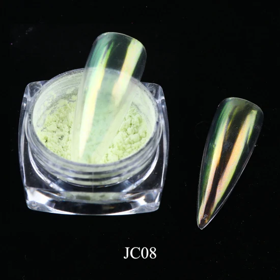 0,2 г Прозрачный блестящий порошок для ногтей, зеркальный УФ-гель Аврора, пигмент, Волшебная Пыль для типсов, украшения ногтей, TRJC01-12 для погружения ногтей - Цвет: JC08