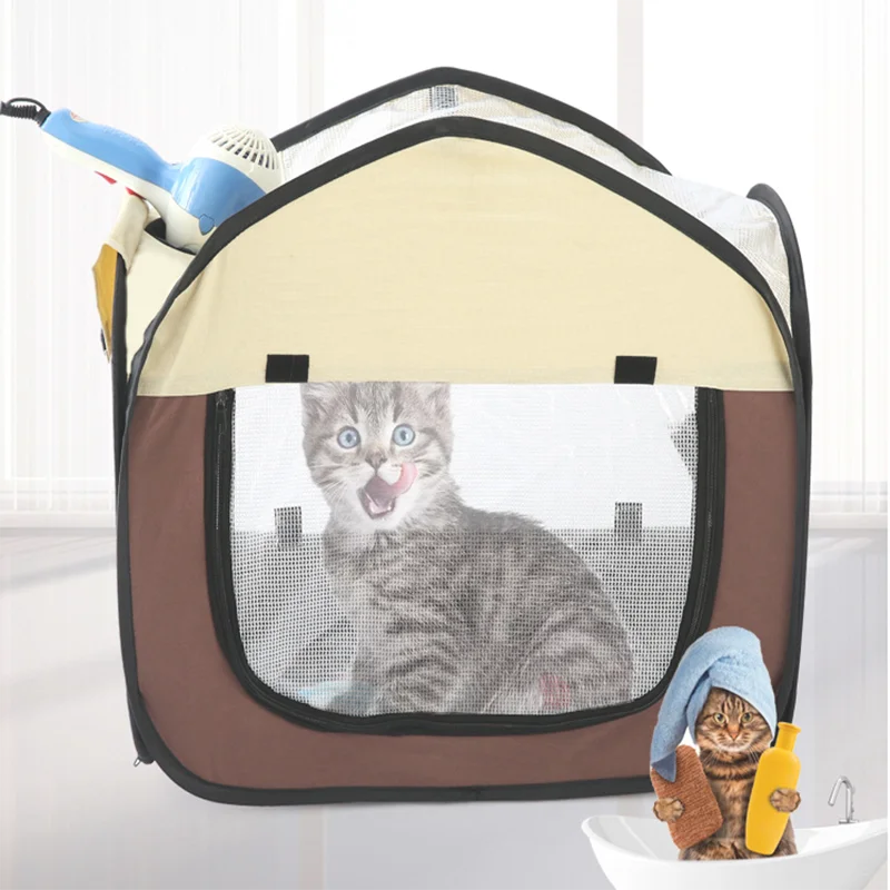 Folding Portable Pet Drying Box Hair Dryer Professional Grooming House Dry Bag Pet Dry Room Blow Hair Cat Dog Cage